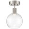 Access Lighting Port Nine Burgundy, Burgundy LED SemiFlush, Brushed Steel Finish, Seeded Glass 63148LEDD-BS/SDG - alternate 1